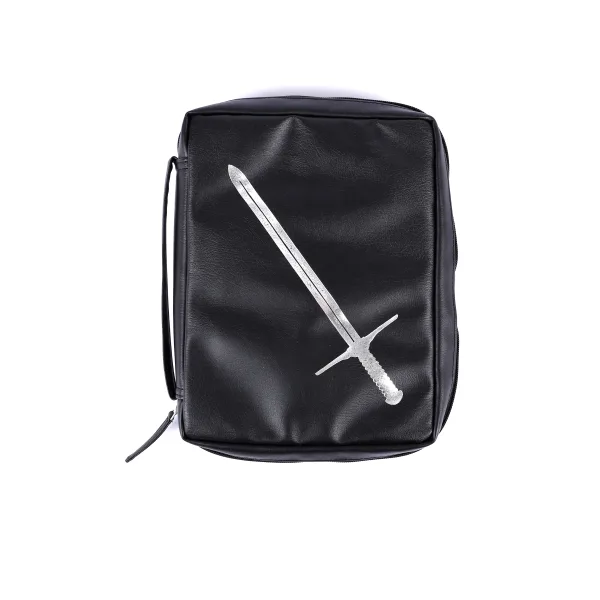 Bible Cover Imitation Leather Sword Of The Spirit Black Lg | Swanson Christian Products