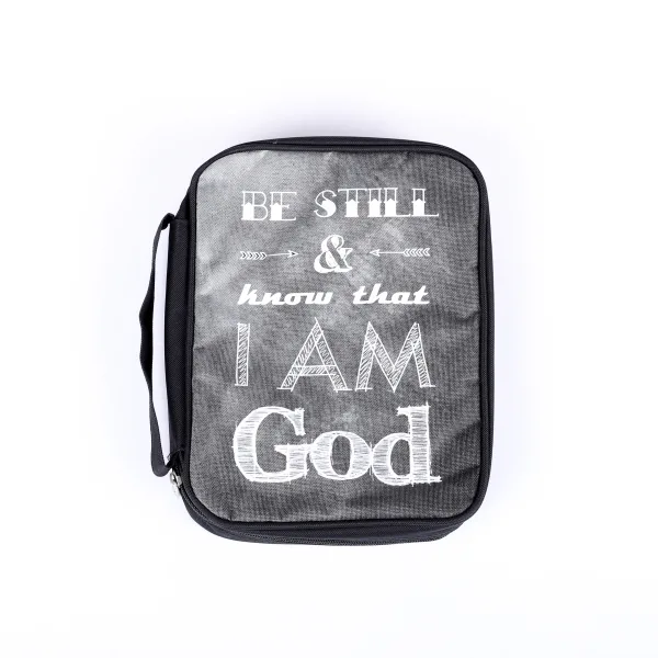 Bible Cover Canvas Be Still & Know L - Swanson Christian Products