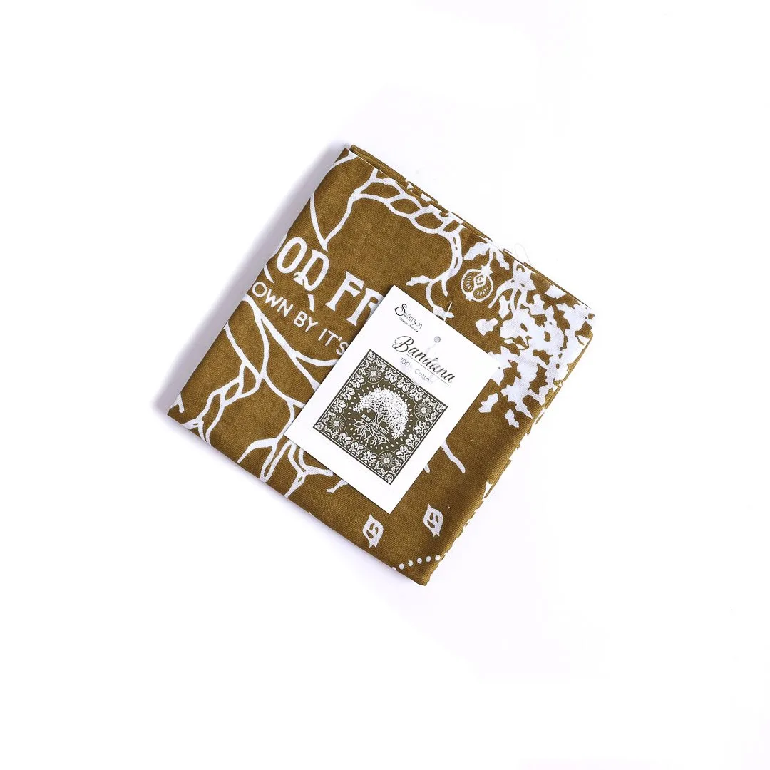 Bandana- Bear Good Fruit- gold- Swanson Christian Products