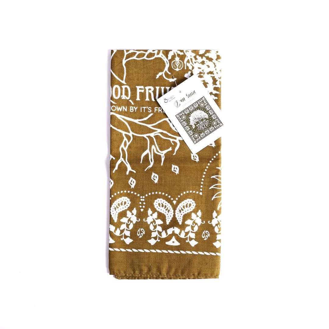 Bandana- Bear Good Fruit- gold- Swanson Christian Products