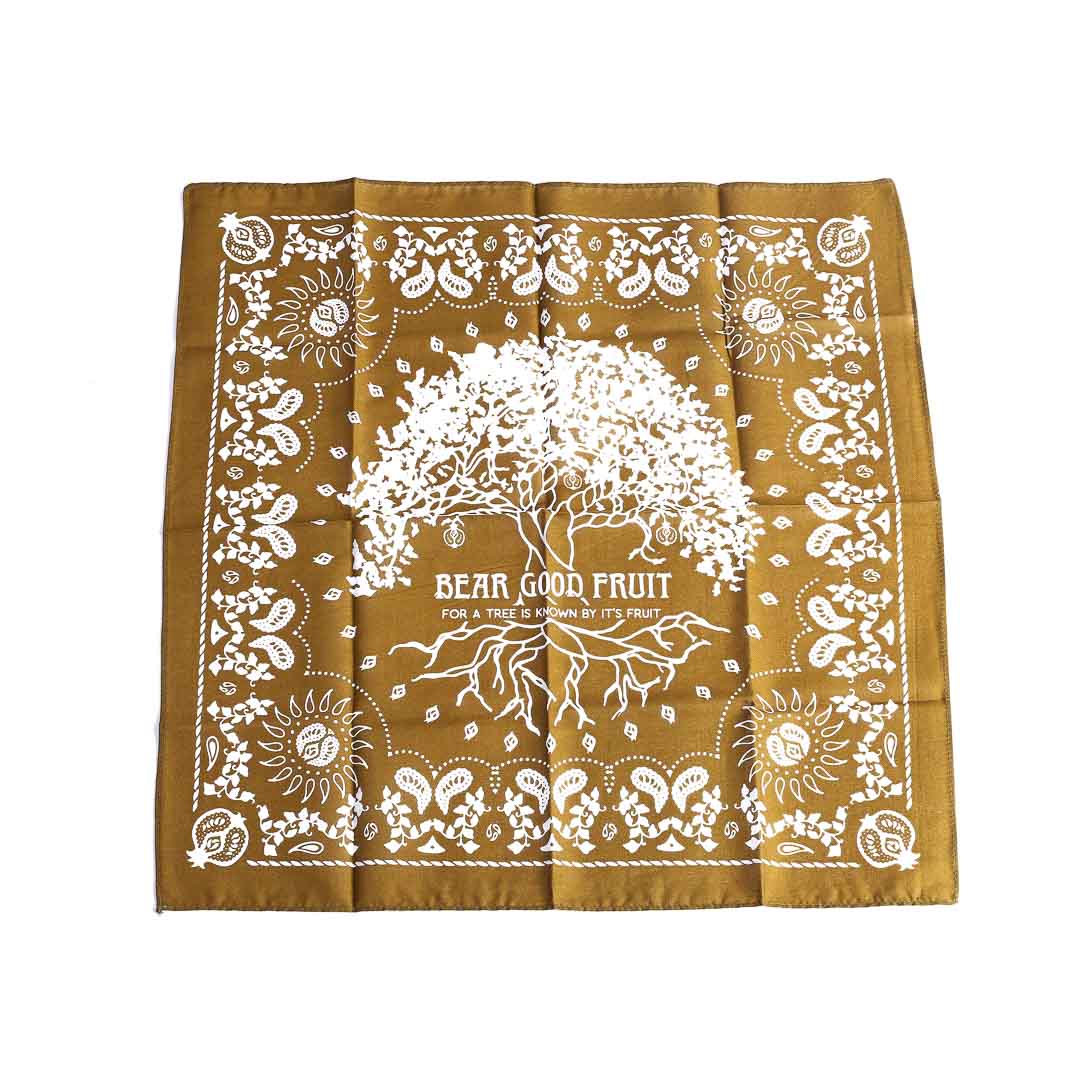 Bandana- Bear Good Fruit- gold- Swanson Christian Products