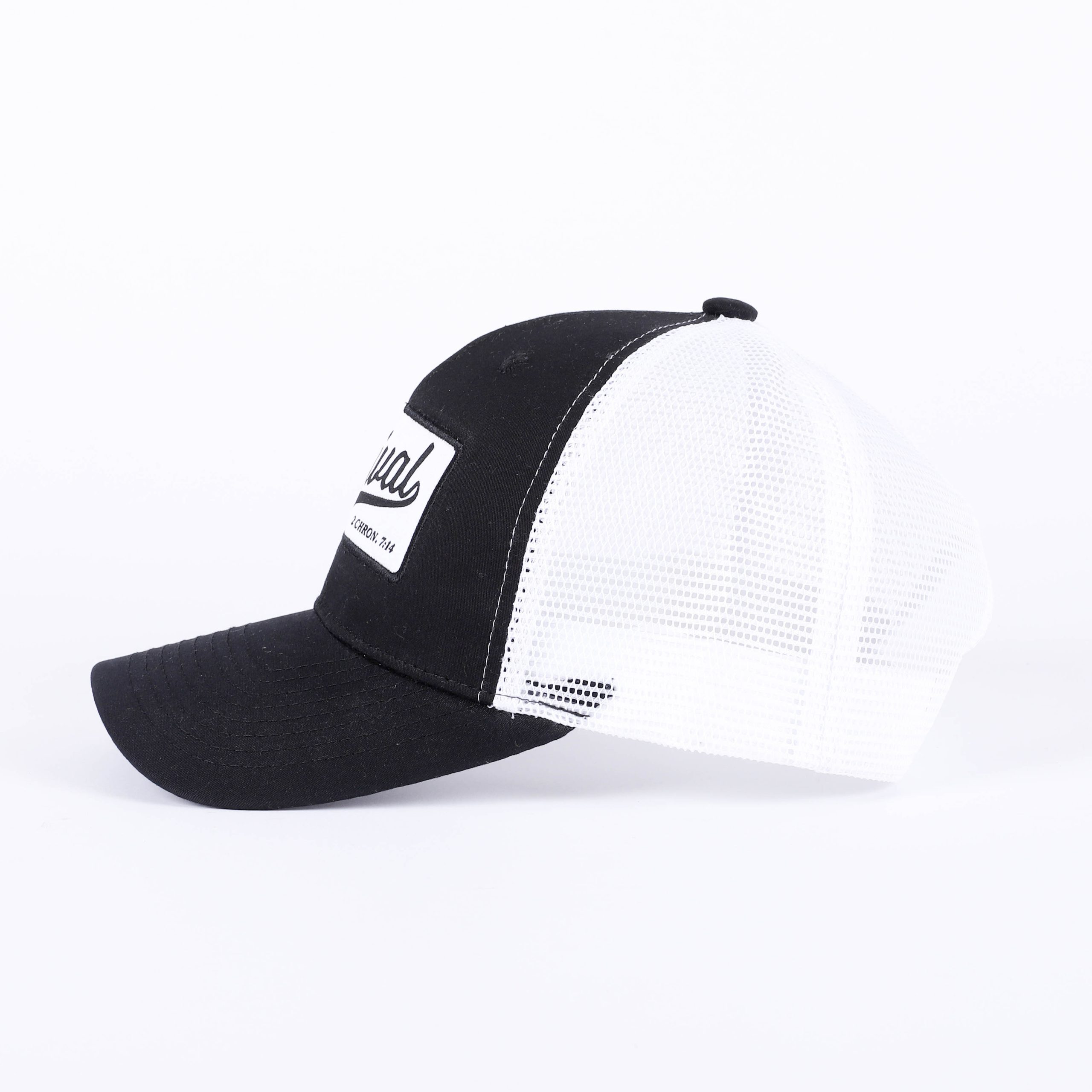Trucker Hat - "Revival" Black & White - Swanson Christian Products