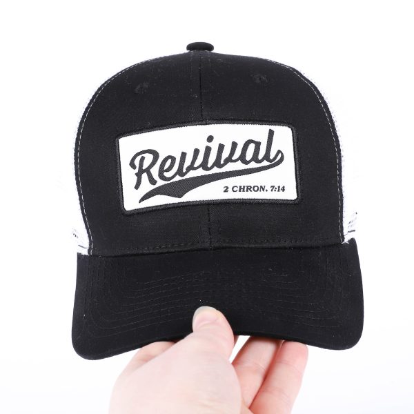 Trucker Hat - "Revival" Black & White - Swanson Christian Products