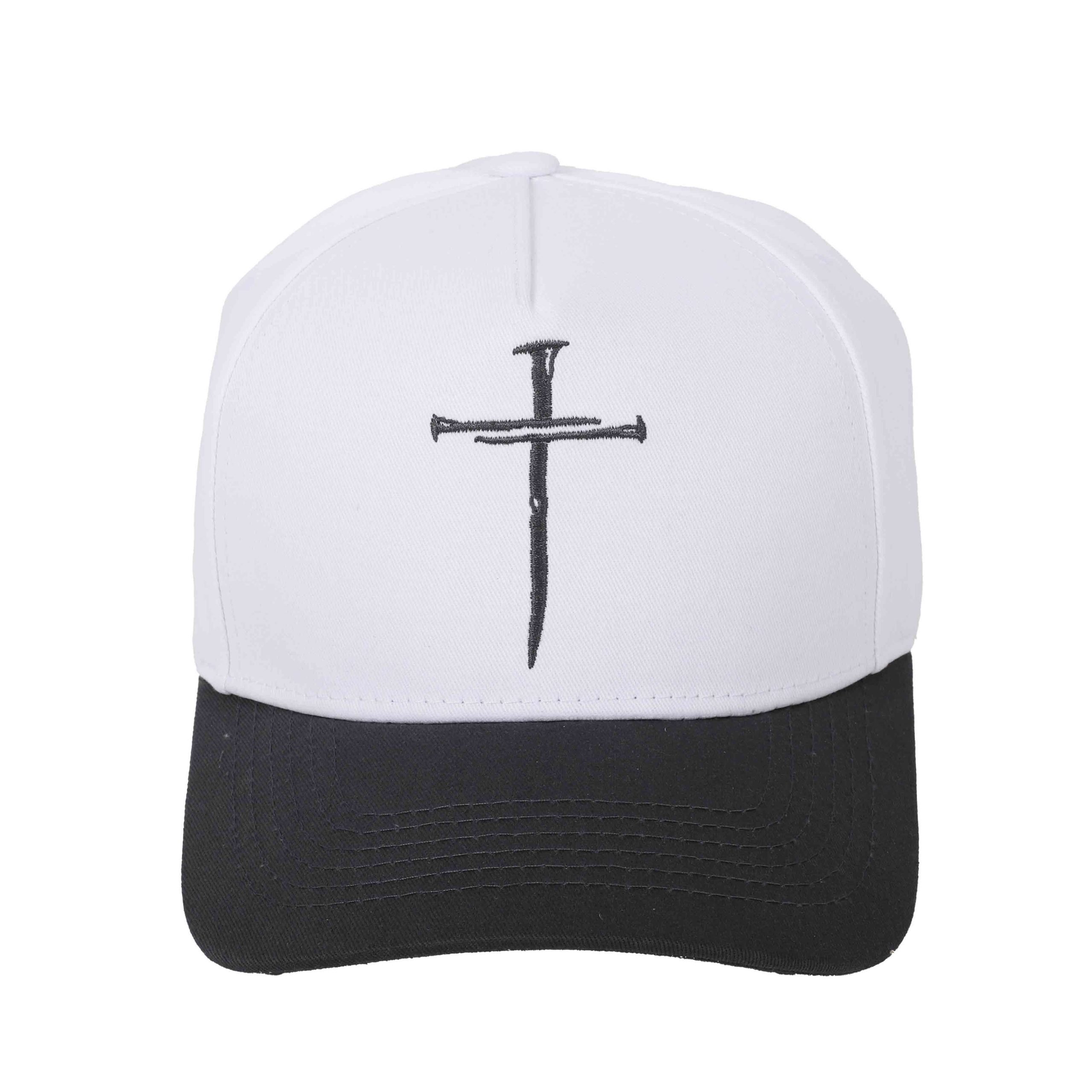 Hat - Cross Of Nails - Grey/White - Image 4