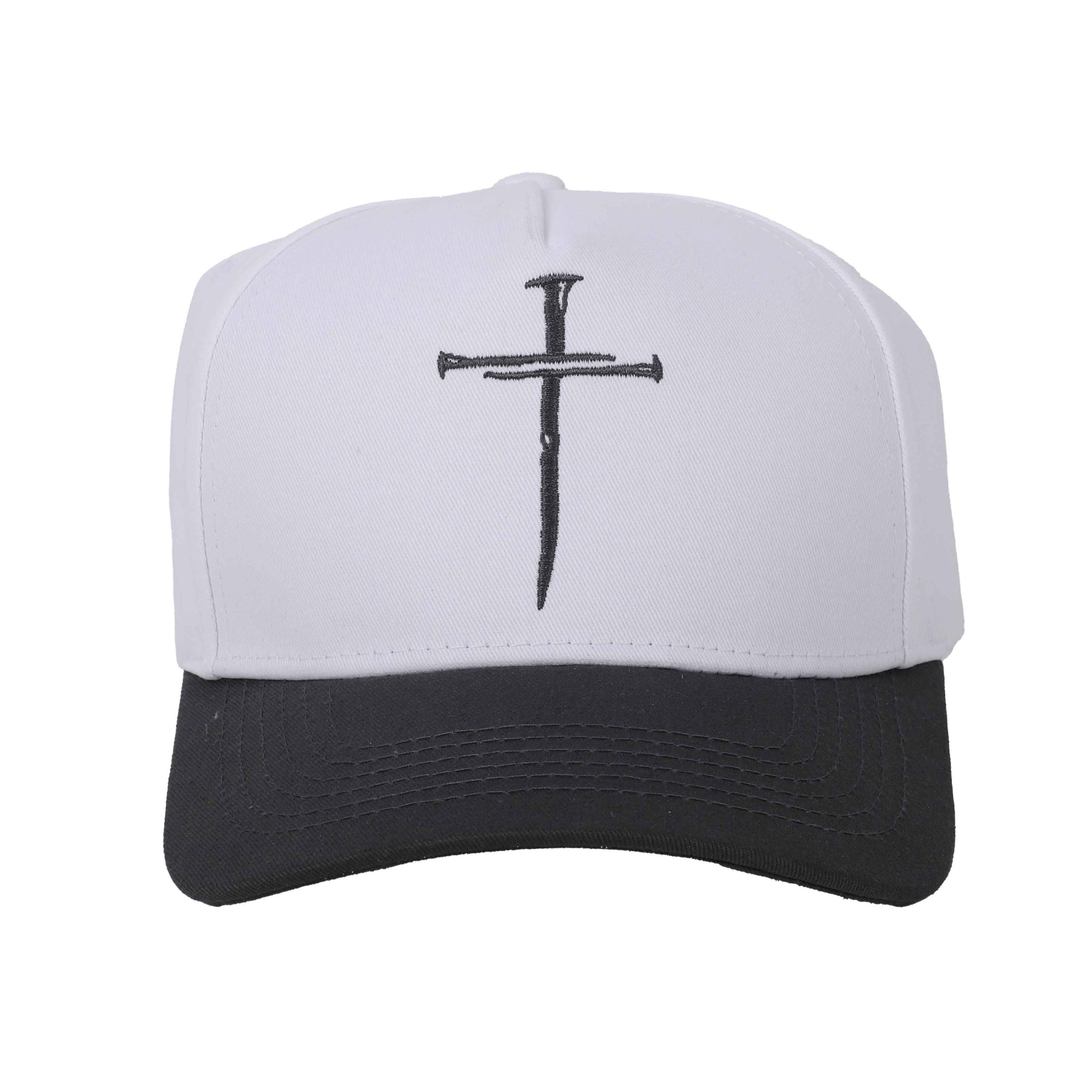 Hat - Cross Of Nails - Grey/White - Image 3