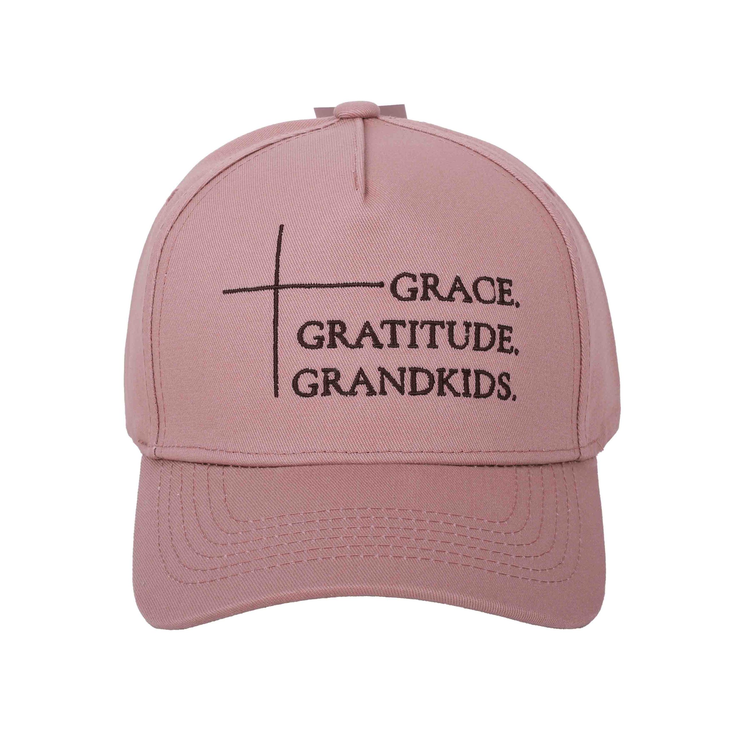 Hat - Grace Gratitude Grandkids - Pink - Image 5