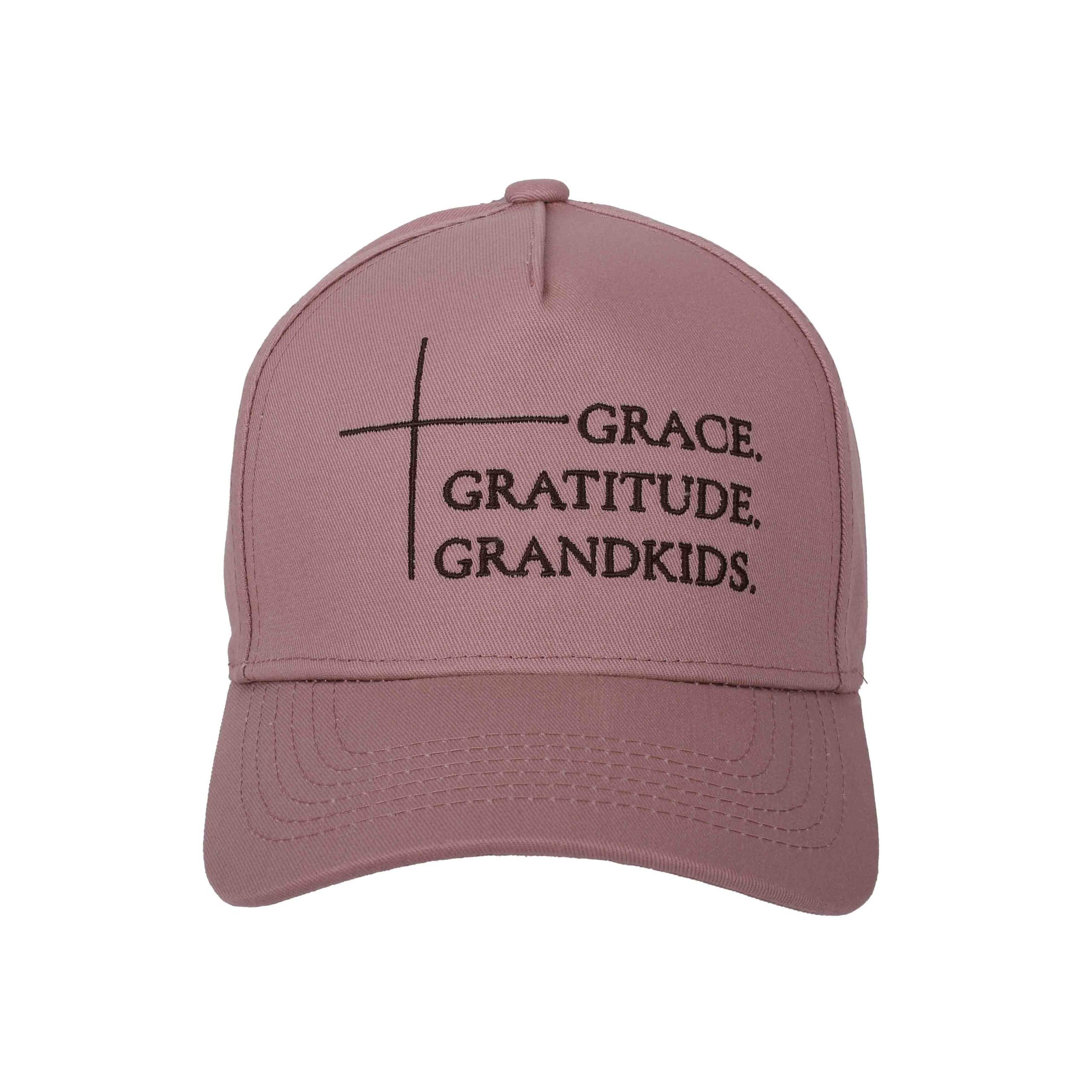 Hat - Grace Gratitude Grandkids - Pink - Image 4