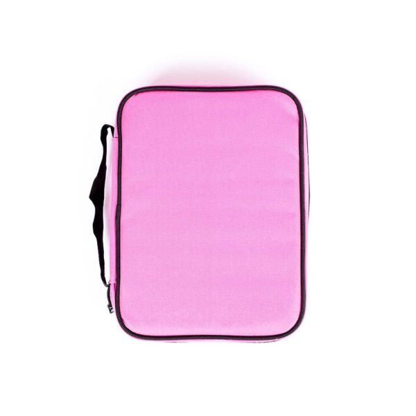 Bible Cover Canvas Colorful Black/Pink L- Swanson Christian Products