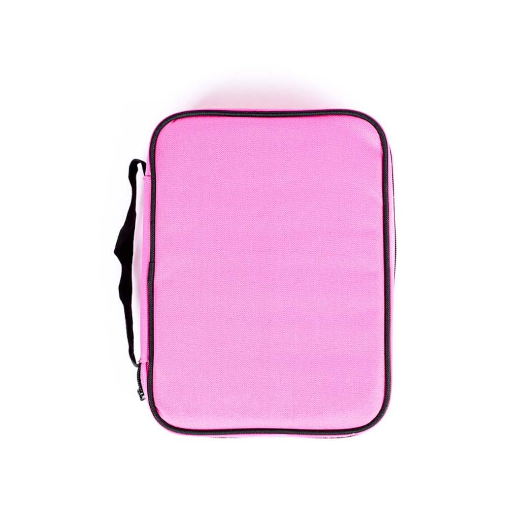 Bible Cover Canvas Colorful Black/Pink L- Swanson Christian Products