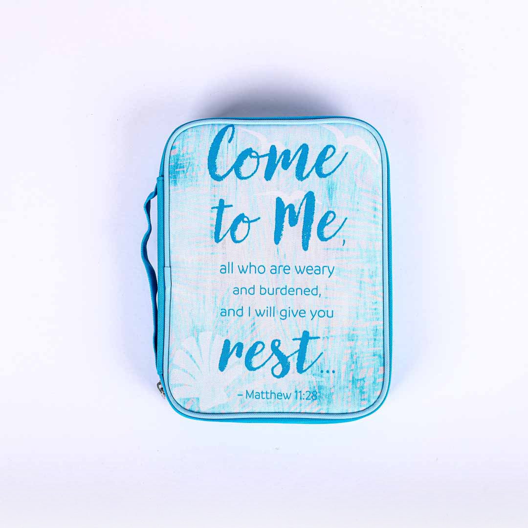 Bible Cover Canvas Come To Me L- Swanson Christian Products
