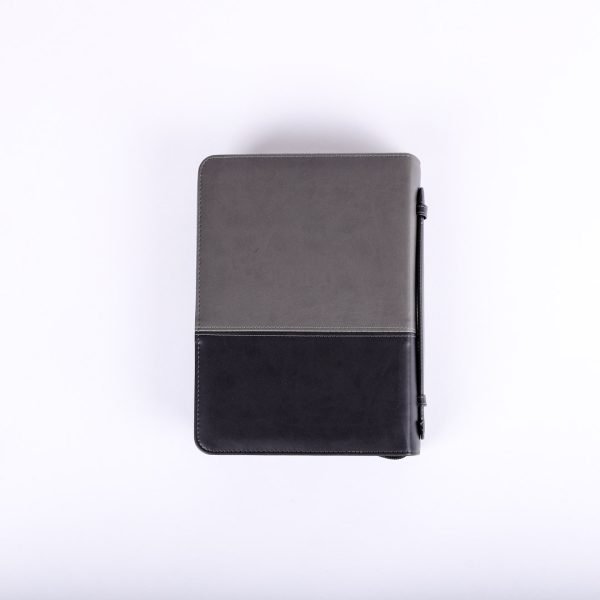 Imitation Leather Unshakable Faith Grey/Black L - Swanson Christian Products
