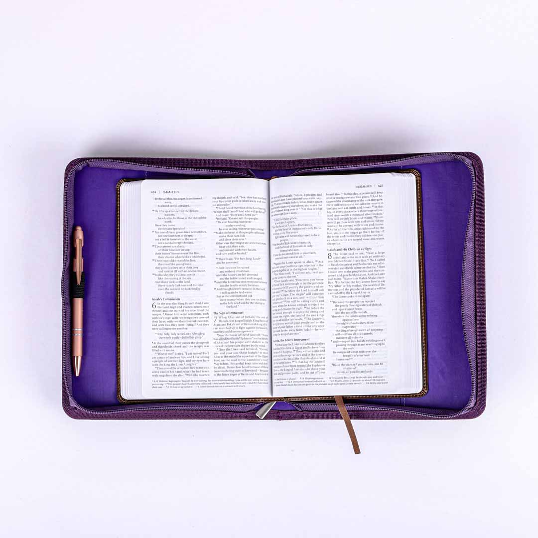 Imitation Leather Great Love Purple L - Swanson Christian Products