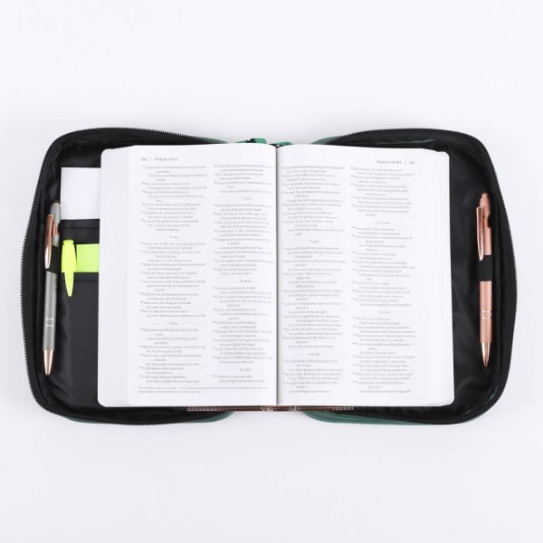 Canvas Bible Cover - Green Map - M | Swanson Christian Products