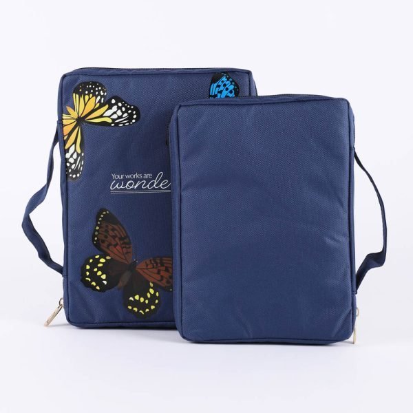 Canvas Bible Cover - Butterfly "Wonderful" - L | Swanson Christian Products