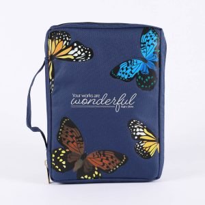 Canvas Bible Cover – Butterfly “Wonderful” – M