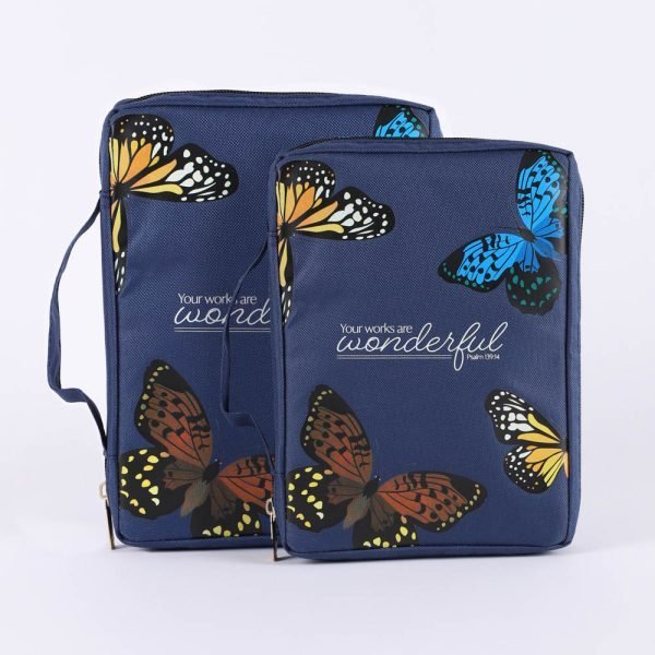 Canvas Bible Cover - Butterfly "Wonderful" - M | Swanson Christian Products