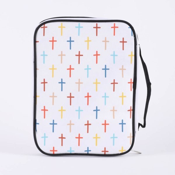 Canvas Bible Cover - Colorful Crosses - M | Swanson Christian Products