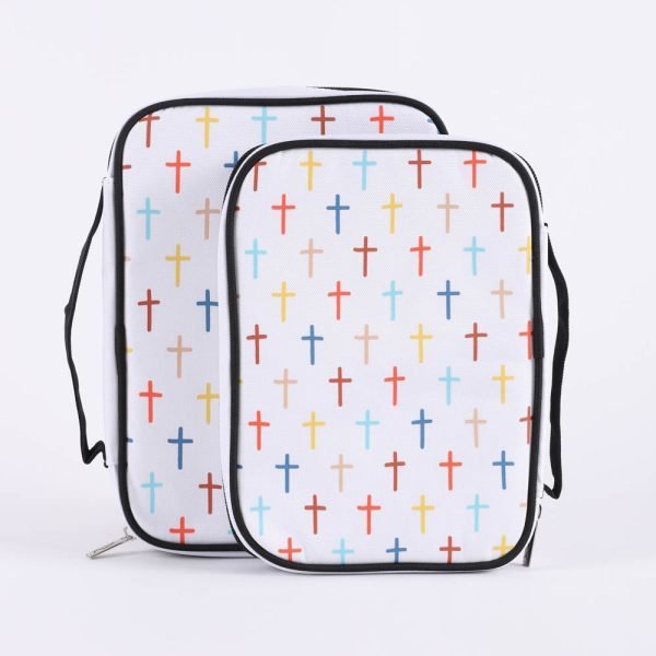 Canvas Bible Cover - Colorful Crosses - M | Swanson Christian Products