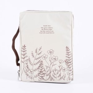 Canvas Bible Cover – Isaiah 40:8 Wildflowers – L