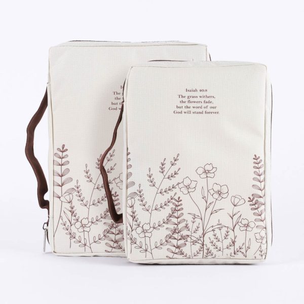 Canvas Bible Cover - Isaiah 40:8 Wildflowers - L | Swanson Christian Products