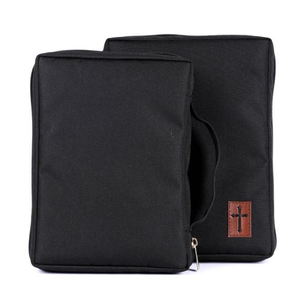 Canvas Bible Cover - Cross Patch - M | Swanson Christian Products