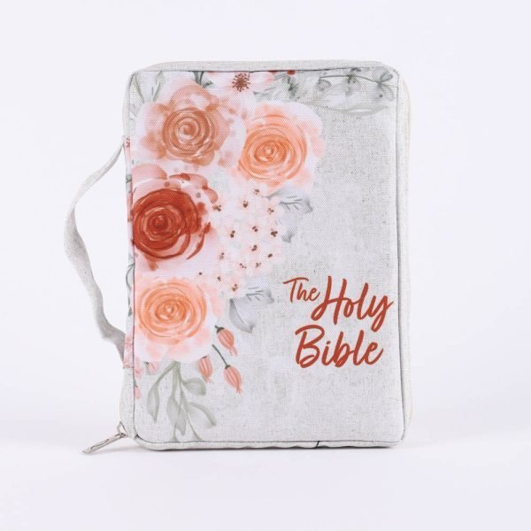 Canvas Bible Cover - Holy Bible Floral - M | Swanson Christian Products