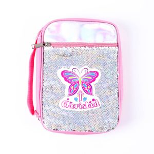 Canvas Bible Cover with Reversible Sequins – Cherished – L