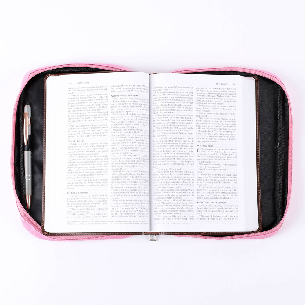 Canvas Bible Cover with Reversible Sequins - Cherished - L | Swanson Christian Products