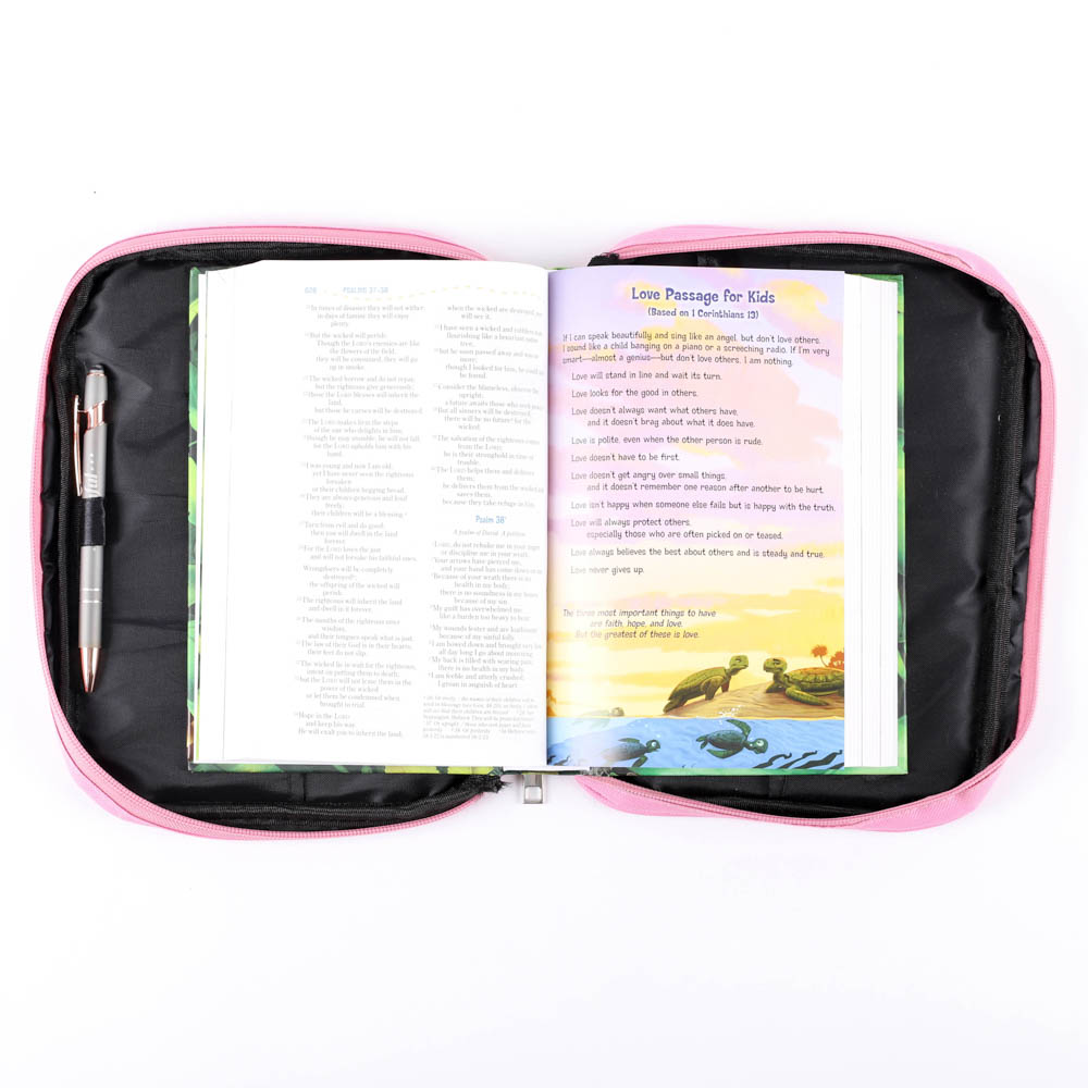 Canvas Bible Cover with Reversible Sequins - Cherished - L | Swanson Christian Products