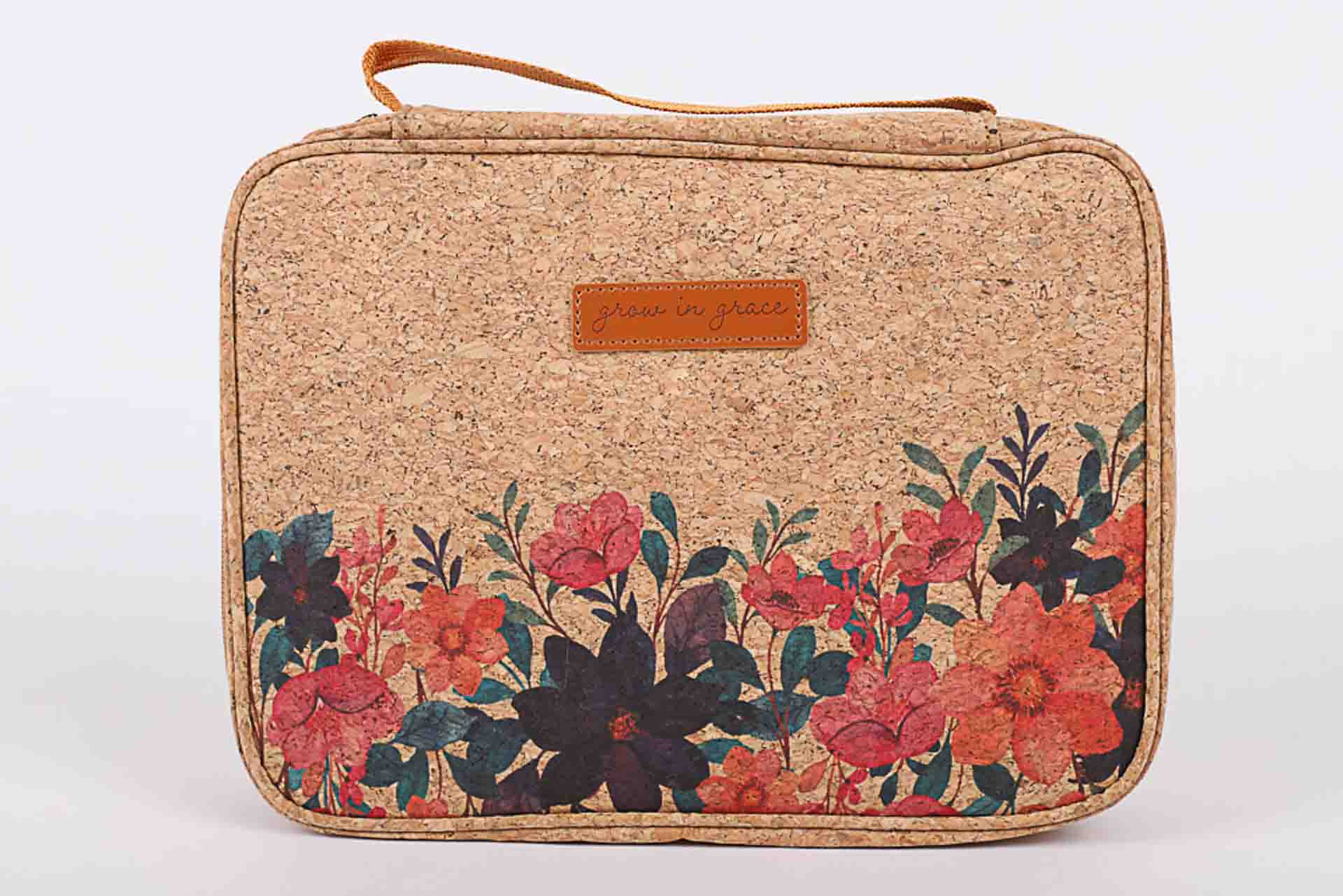 Bible Cover - Cork - Grow in Grace - Floral - L - Image 3