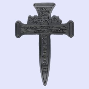 Wall Cross – Nail Cross with Thorns – Isaiah 53:5