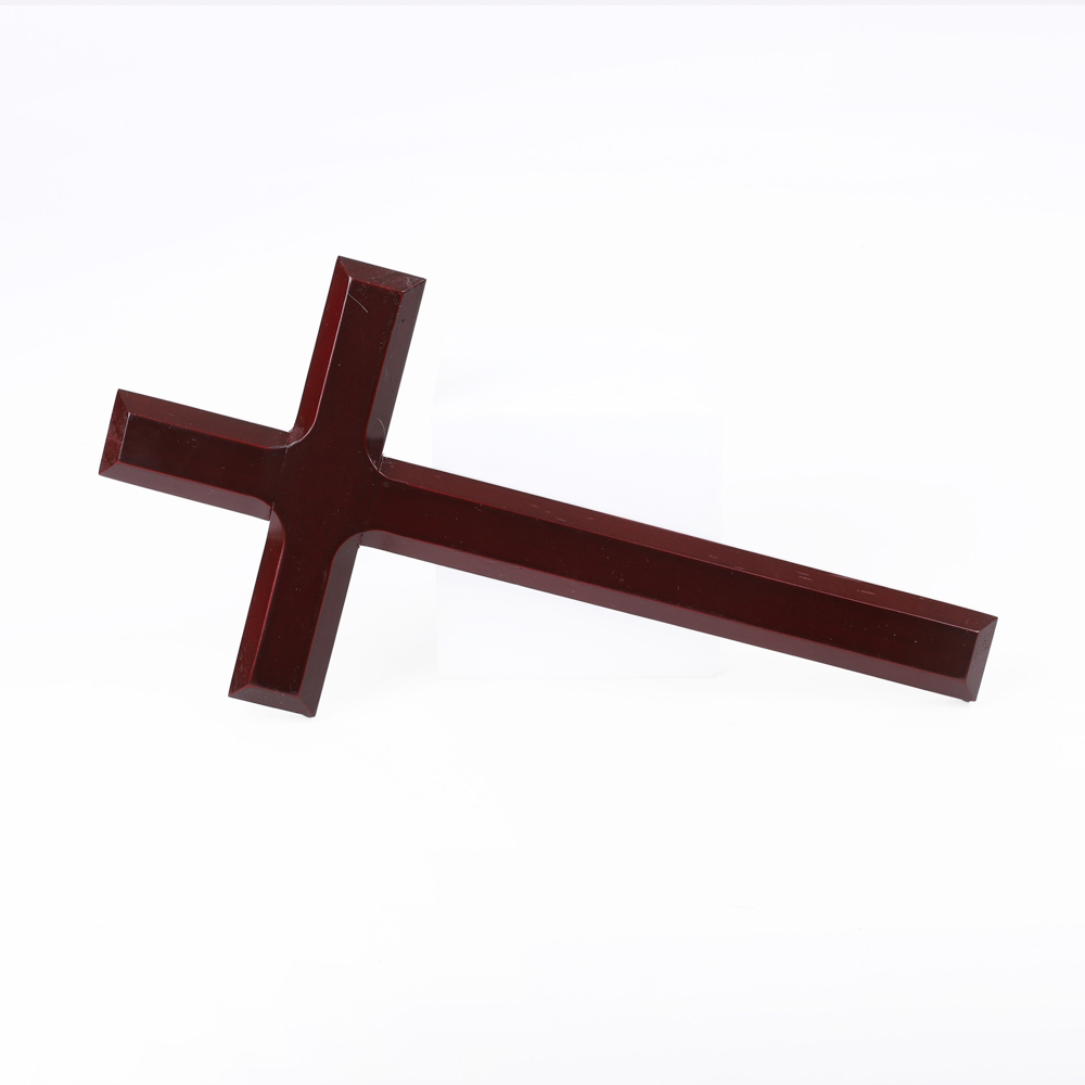 Wall Cross 10" Pine, Cherry Finish - Image 4