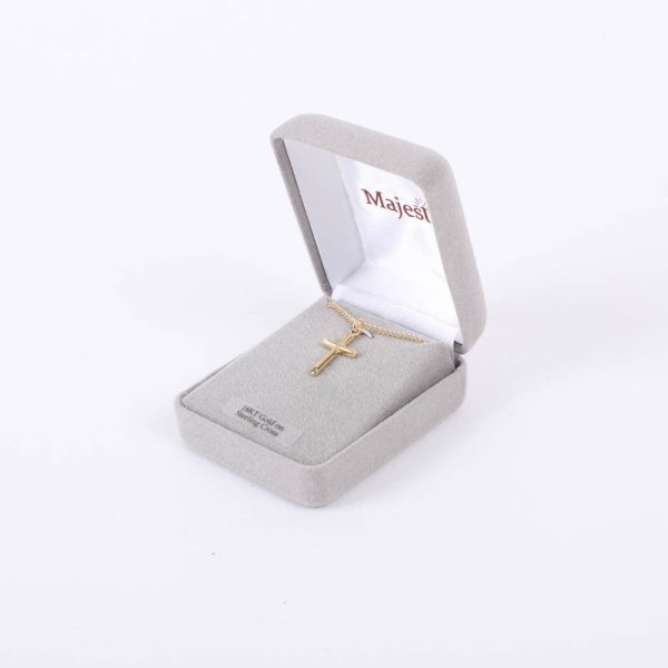 Necklace - Sterling Silver - Cross with Rounded Tips - 16-18" Gold - Swanson Christian Products
