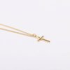 Necklace - Sterling Silver - Cross with Rounded Tips - 16-18" Gold - Swanson Christian Products