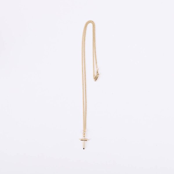 Necklace - Sterling Silver - Cross with Rounded Tips - 16-18" Gold - Swanson Christian Products