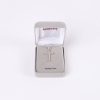 Necklace - Sterling Silver - Cross with Gold Rope Wrapped Tips - 18" Silver - Swanson Christian Products