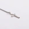 Necklace - Sterling Silver - Outlined Cross with Brushed Silver - 18" Silver - Swanson Christian Products