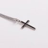 Necklace - Sterling Silver - Epoxy Filled Cross - 24" Silver - Swanson Christian Products