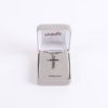 Necklace - Sterling Silver - Epoxy Filled Cross - 24" Silver - Swanson Christian Products