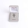Necklace - Sterling Silver - Epoxy Lined Cross - 18" Silver - Swanson Christian Products
