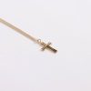 Necklace - Sterling Silver - Epoxy Lined Cross - 18" Gold - Swanson Christian Products