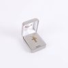 Necklace - Sterling Silver - Epoxy Lined Cross - 18" Gold - Swanson Christian Products