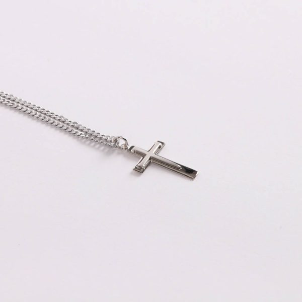Necklace - Sterling Silver - Layered Cross of Nails - 24" Silver - Swanson Christian Products