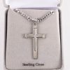 Necklace - Sterling Silver - Layered Cross of Nails - 24" Silver - Swanson Christian Products