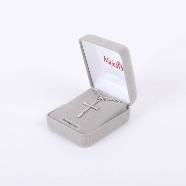 Necklace - Sterling Silver Tapered Cross - 24" Silver - Swanson Christian Products