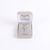Necklace - Sterling Silver - Cross with Gold Rope - 24" Matte Silver - Swanson Christian Products