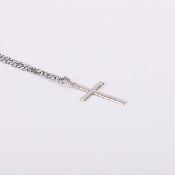 Necklace - Sterling Silver Tapered Cross - 24" Silver - Swanson Christian Products
