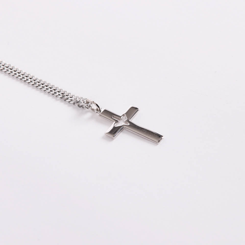 Necklace - Sterling Silver - Cross with Dove Cutout - 24" Silver - Swanson Christian Products