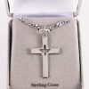 Necklace - Sterling Silver - Cross with Dove Cutout - 24" Silver - Swanson Christian Products