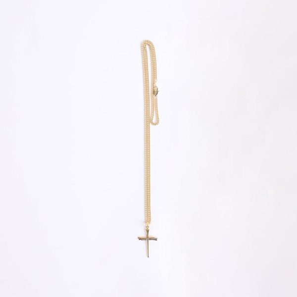 Necklace - Sterling Silver - Cross of Nails - 24" Gold with Silver - Swanson Christian Products